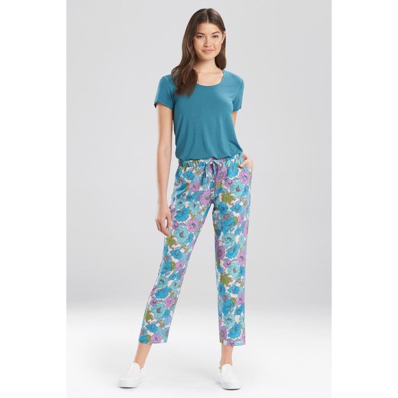 Josie Natori Boheme Wanderlust Pants Size S Polyester Spandex Floral - Picture 2 of 10